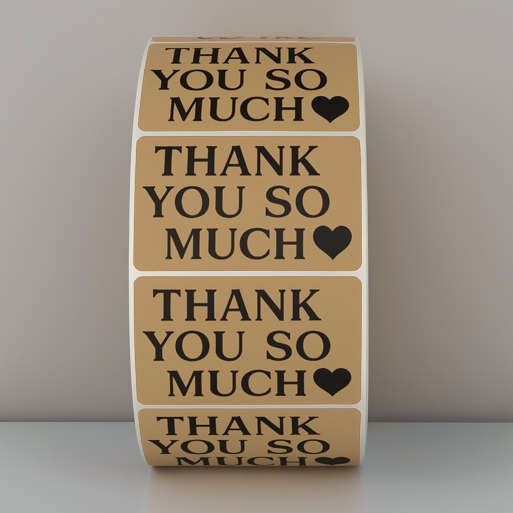 Thank You So Much Stickers – Heart Labels for Small Business Packaging Orders